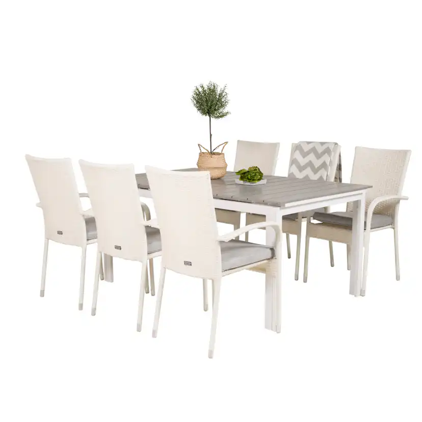 Matgrupp Venture Home Lova 160/240 med 6 Asta Stolar