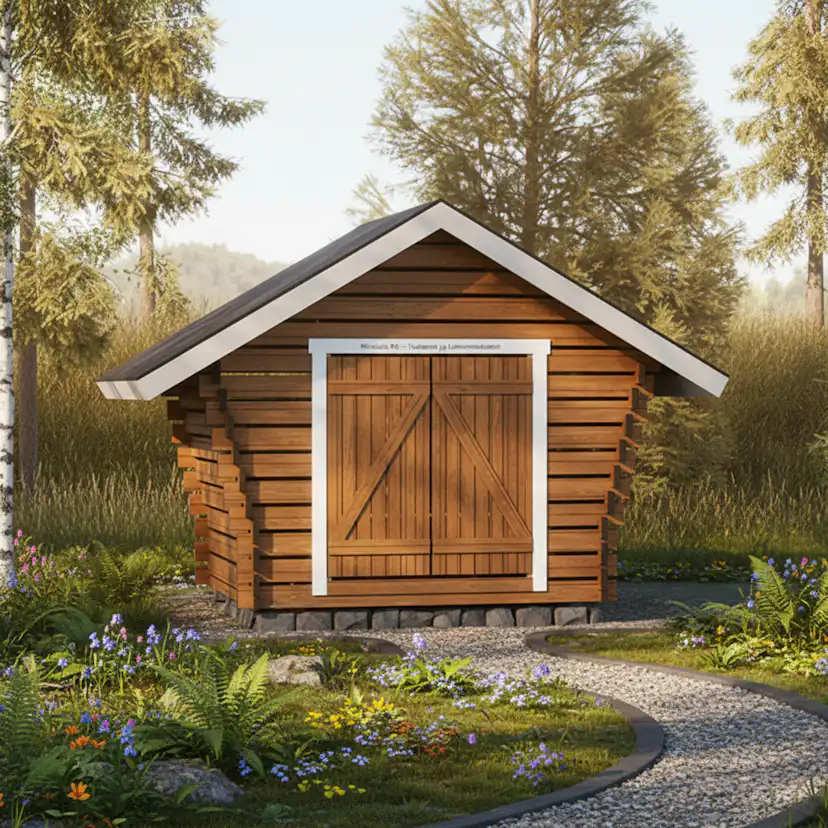 Timmerförråd LP Garden R-S (6m²) Med Springor