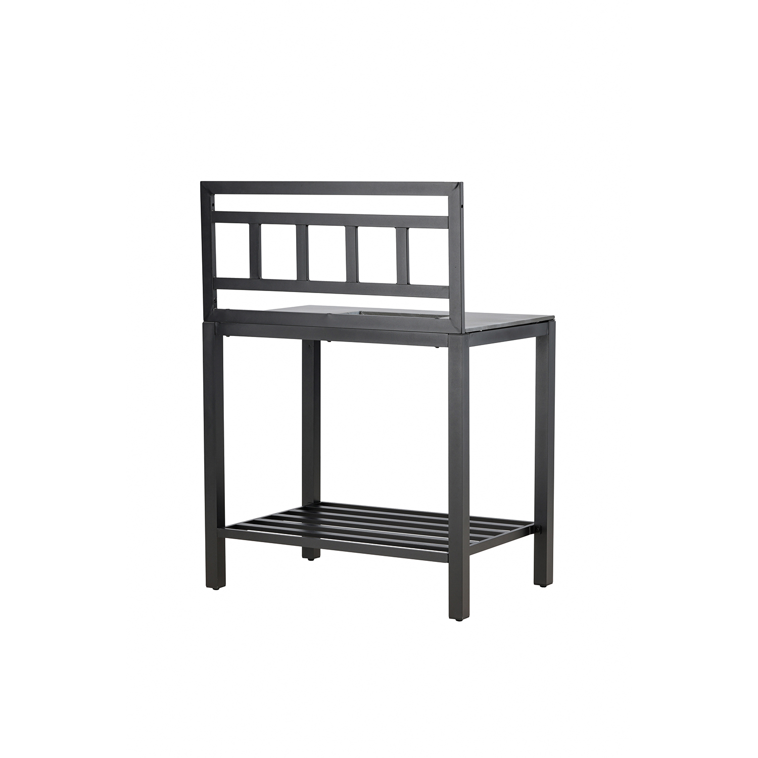 Alicante garden kitchen table with hole black/fiber concrete Med vaskhål