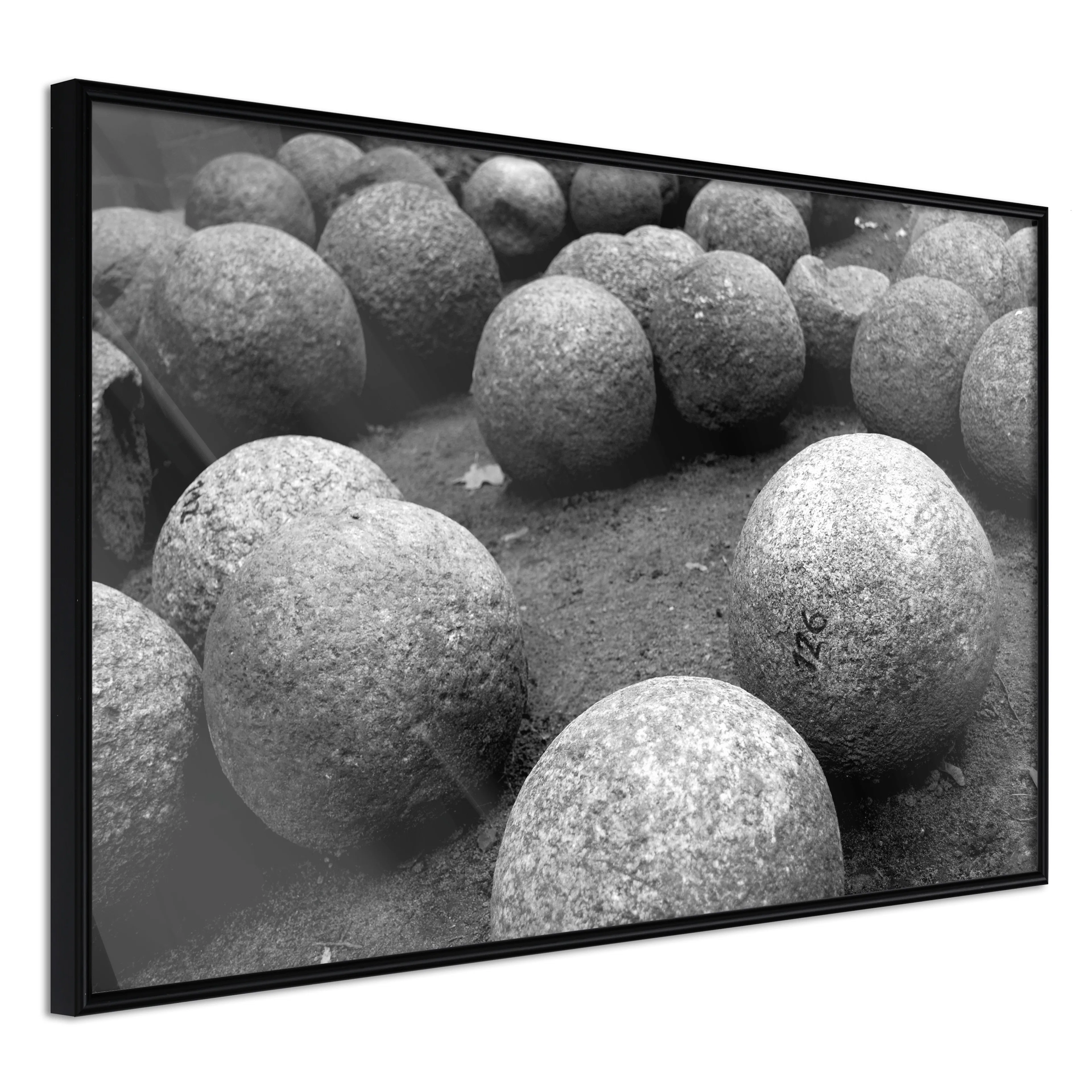 Affisch - Stone Balls [Poster] 30x20 Svart ram, 30x20 cm