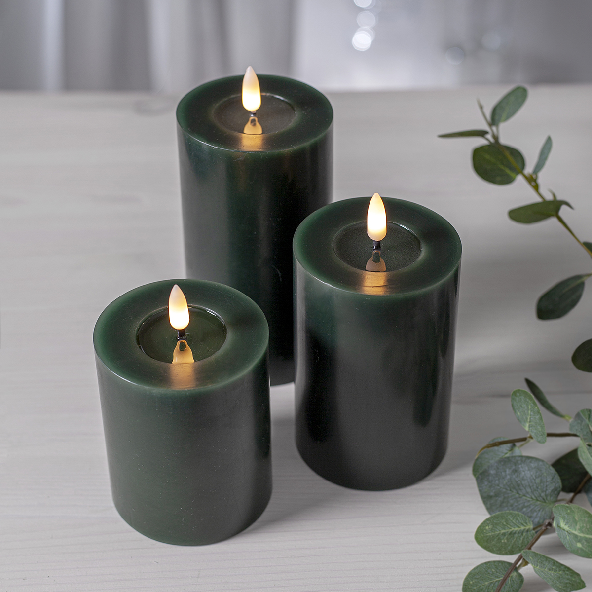 LED-Blockljus Star Trading Flamme Flow 12,5 cm