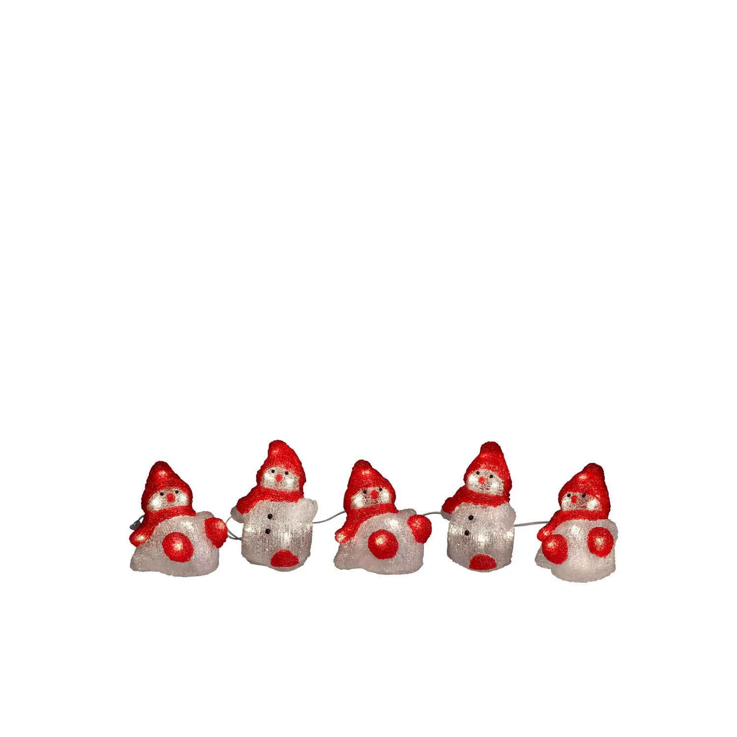 Ljusdekoration Gnosjö Konstsmide Snögubbar Akryl 5St 40 LED