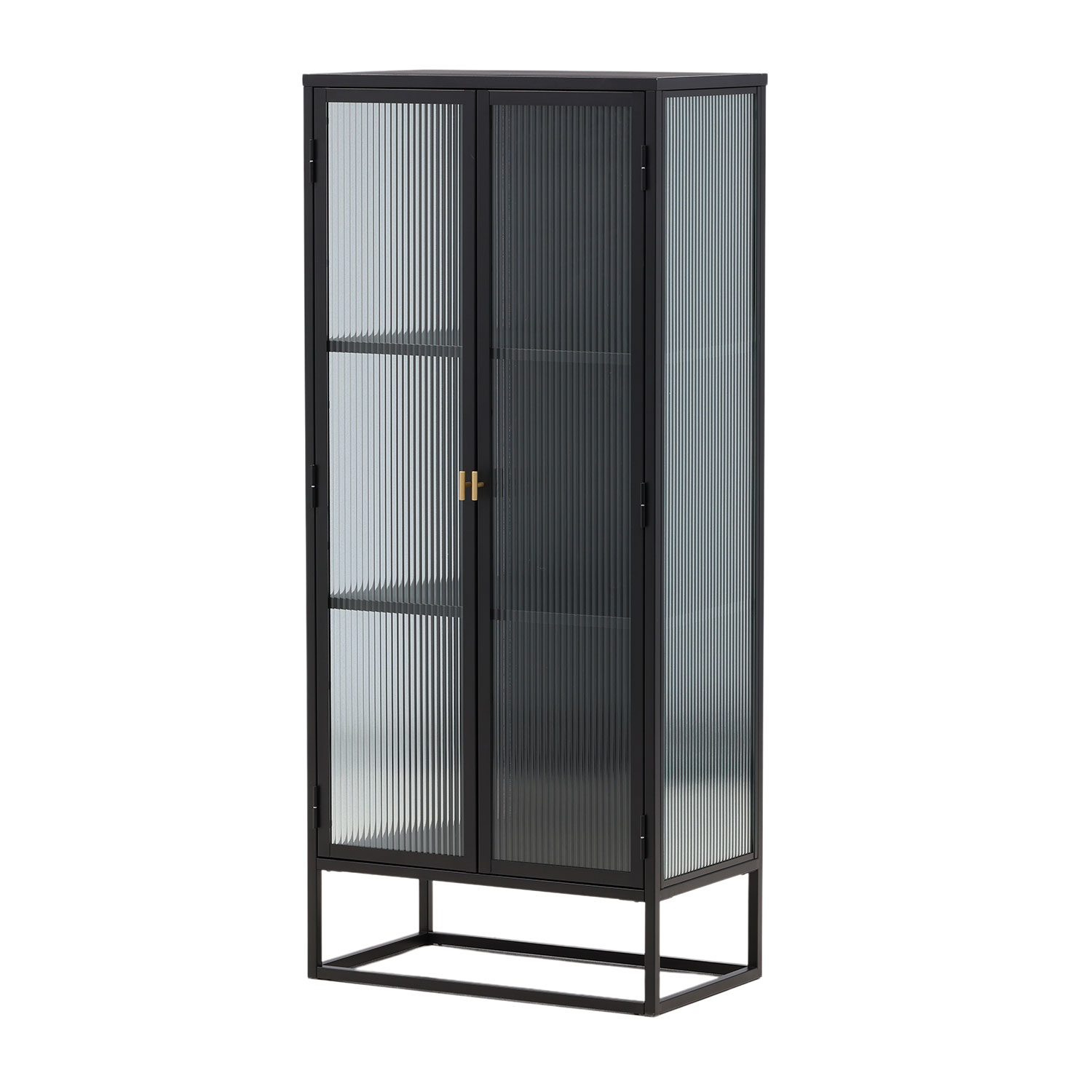 Vitrinskåp Venture Home Garis Svart Stål 160cm