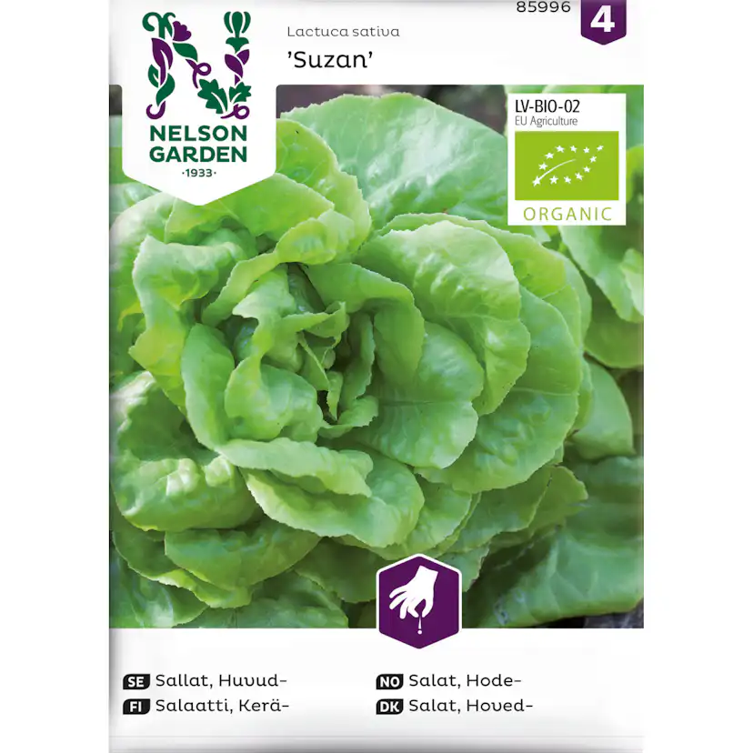 Frö Nelson Garden Sallat Suzan Organic Huvudsallat