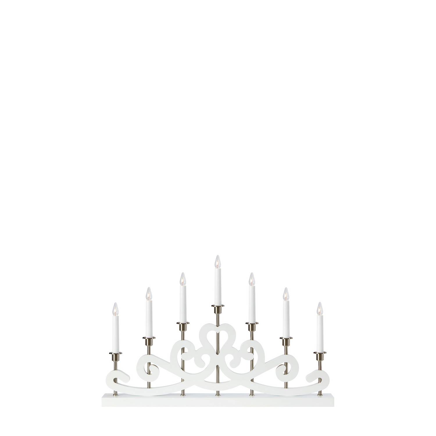 NIGHTFALL Ljusstake 7L Vit/Nickel Vit