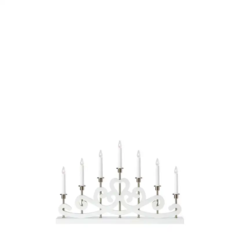 NIGHTFALL Ljusstake 7L Vit/Nickel Vit