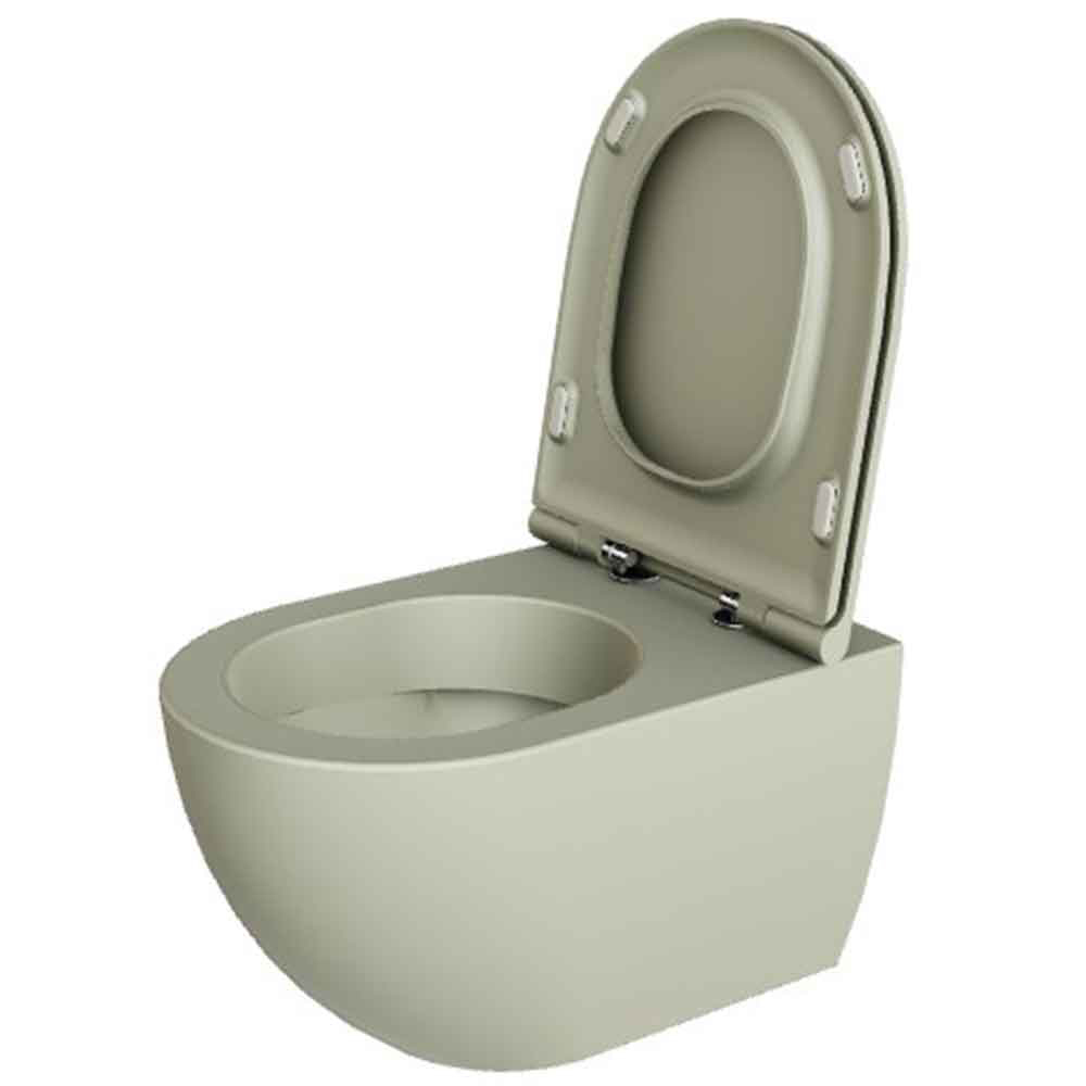 Comoda Vägghängd Toalettstol, Nature Green