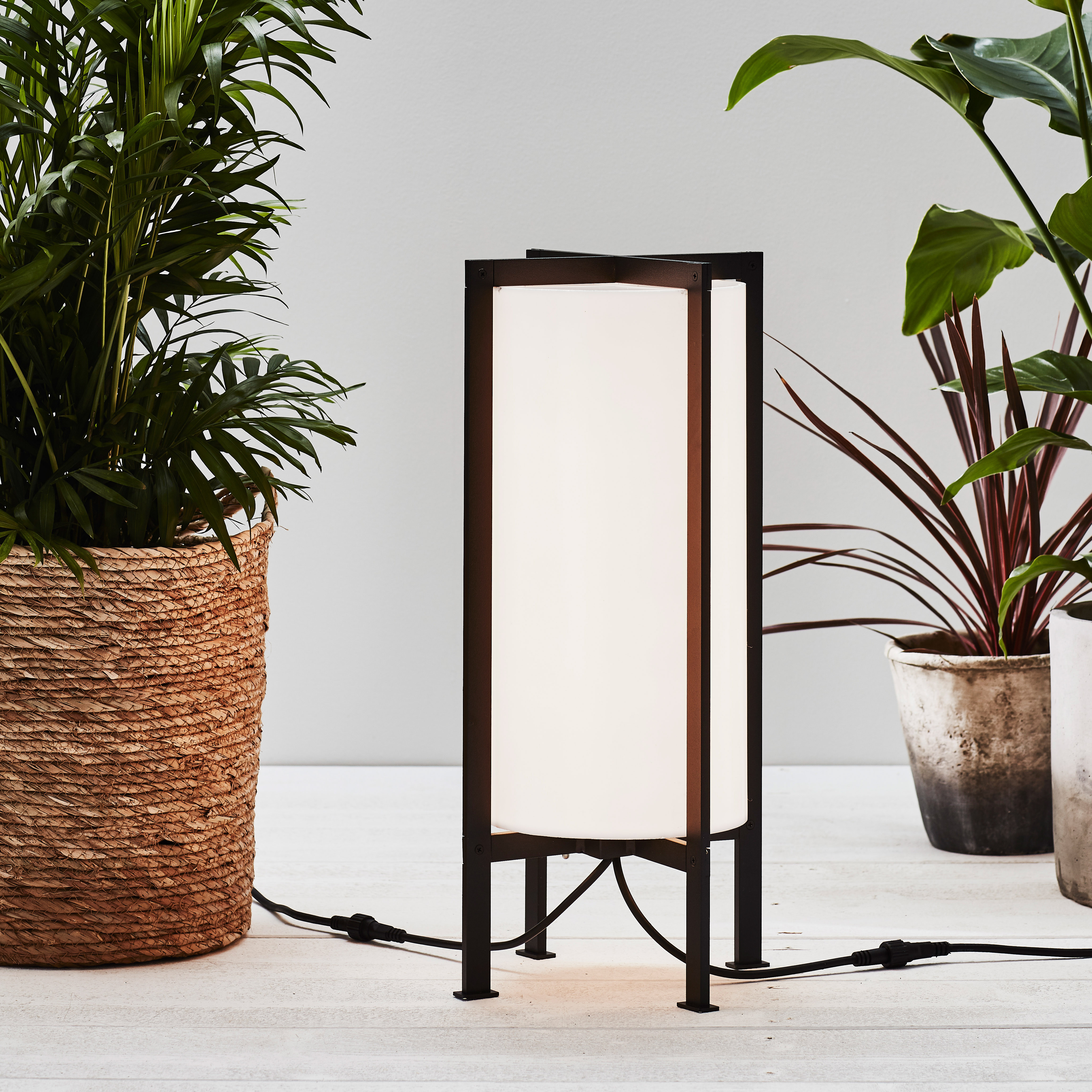 Pollare Markslöjd Garden 24 Cylinder Ram 54cm 6W Vit/Svart