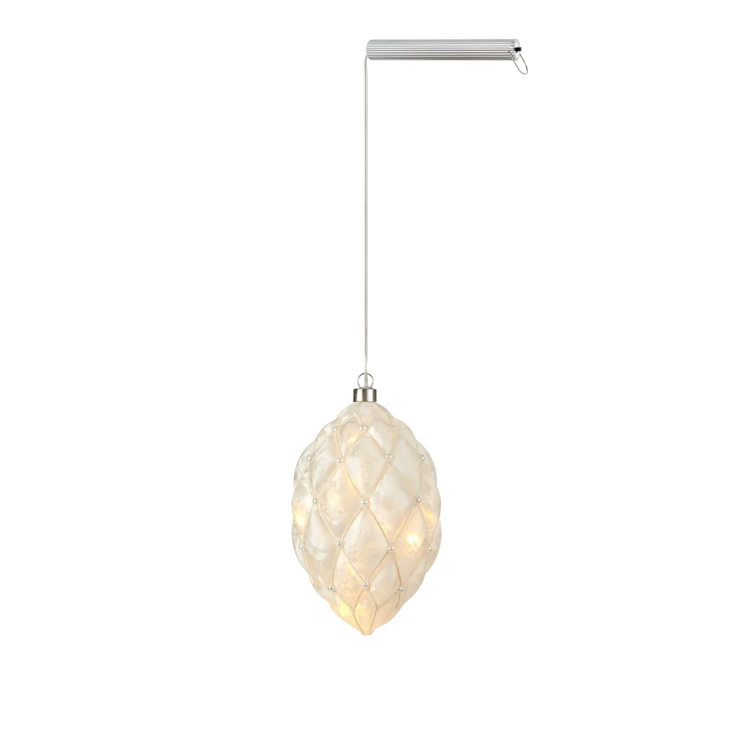 Hängande Markslöjd Pearl Glass Decoration 12 cm 20L Vit