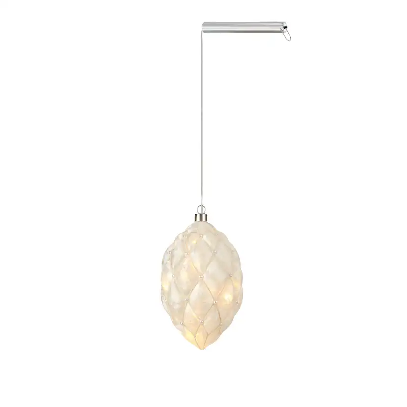 Hängande Markslöjd Pearl Glass Decoration 12 cm 20L Vit