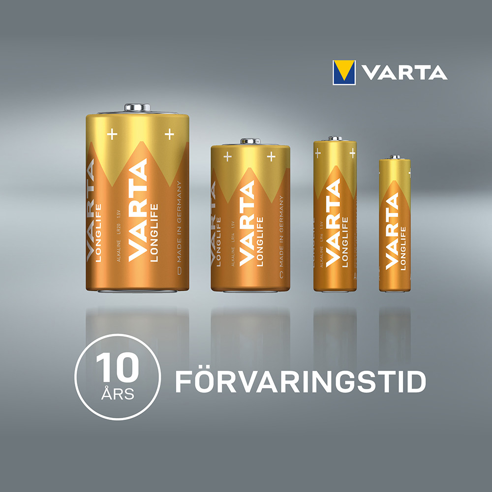 Batteri VARTA Alkaliska Longlife LR6/AA 20-Pack