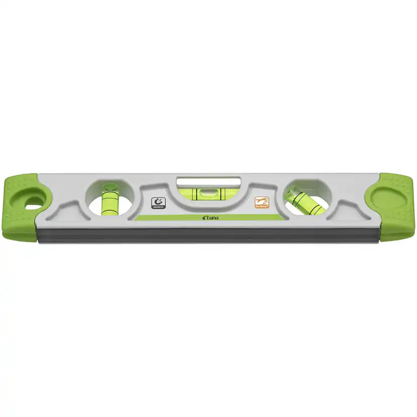 Torpedvattenpass Luna Tools av aluminium