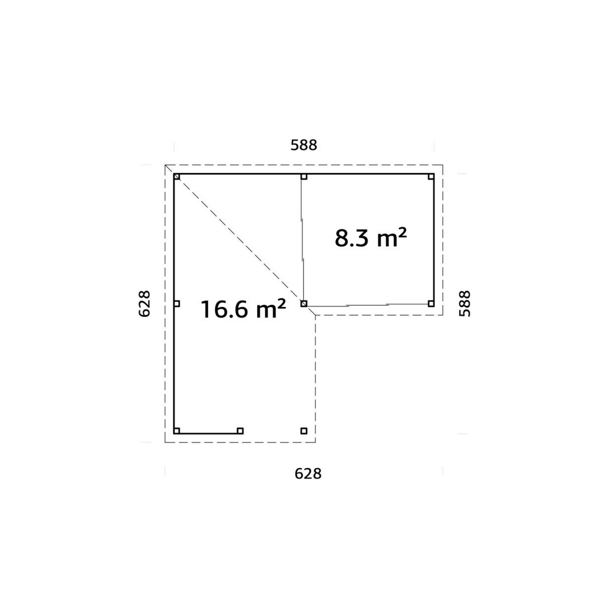 Uterum Palmako Lenna 24,9 m2 Set 409 Slide