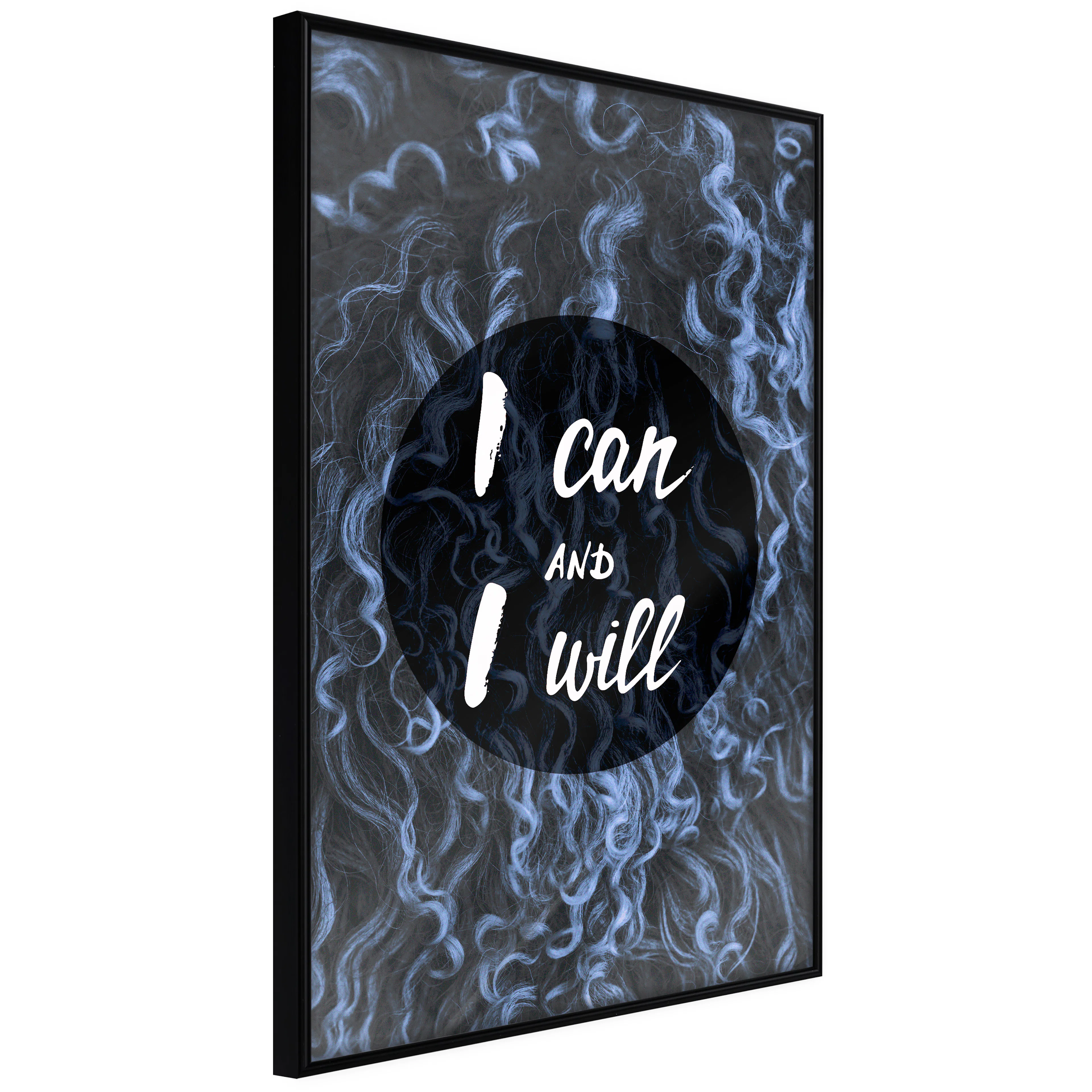 Affisch - I Can and I Will [Poster] 20x30 Svart ram, 20x30 cm