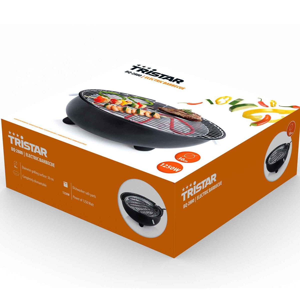 Elgrill Tristar Ø30cm Bordsmodell