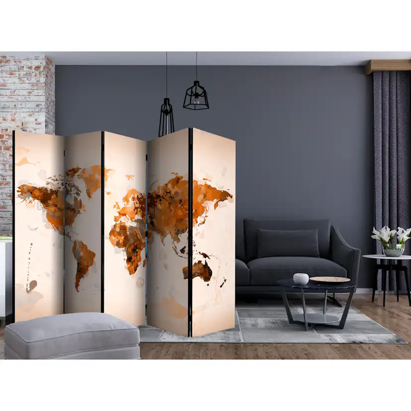 Rumsavdelare Skärmvägg Arkiio World in Brown Shades II 225x172 cm