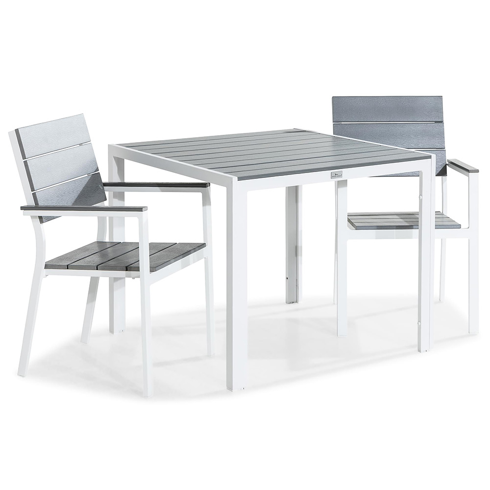 Tunis Matgrupp 90x90 + 2 Stapelstolar Utan Dynor