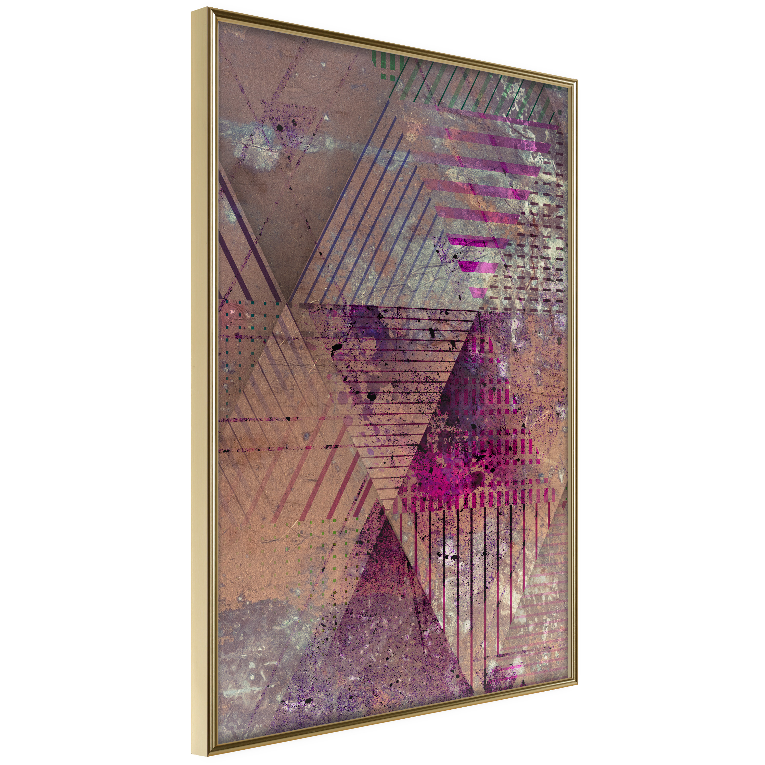 Affisch - Autumn Abstraction [Poster] 30x45 Guld ram, 30x45 cm