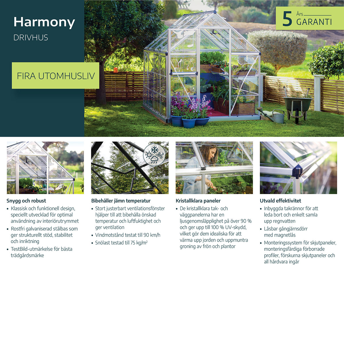 Växthus Canopia by Palram Harmony  3,4 m²