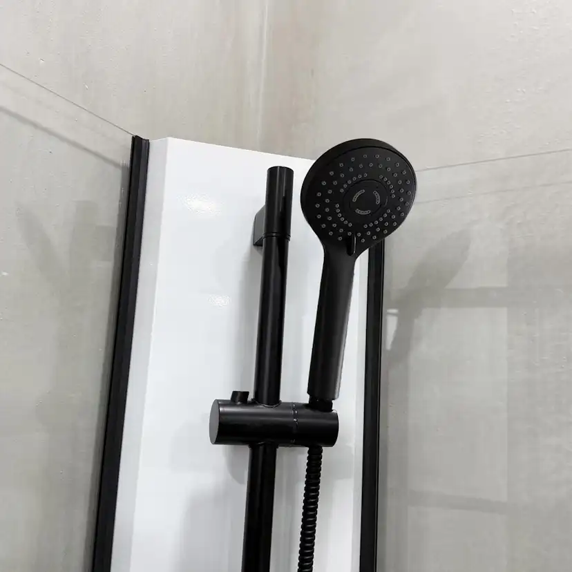 Duschkabin Bathlife Betrakta 80x80 Svart/Vit