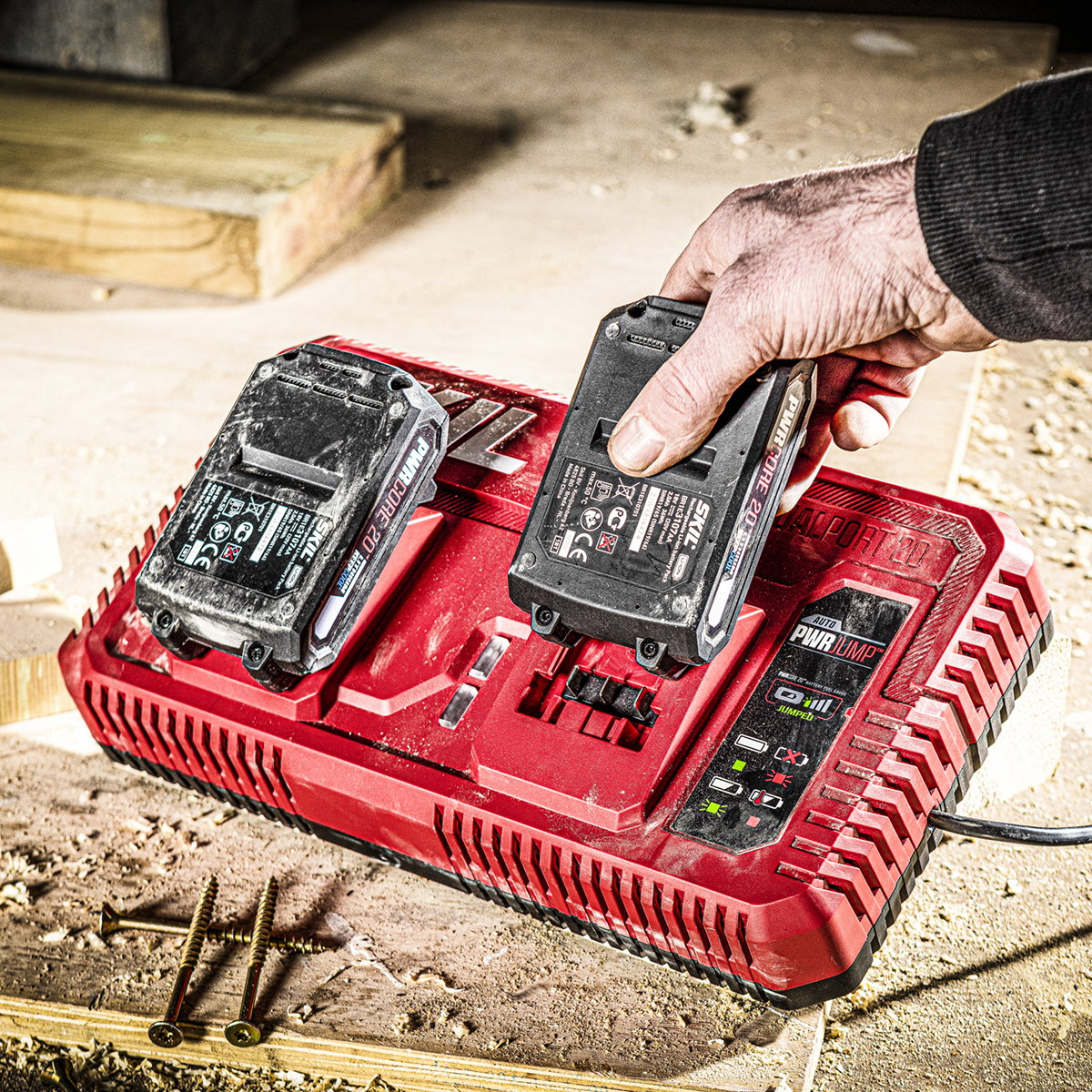 Batteriladdare SKIL 2x20V Dubbel För PWRCORE 20™