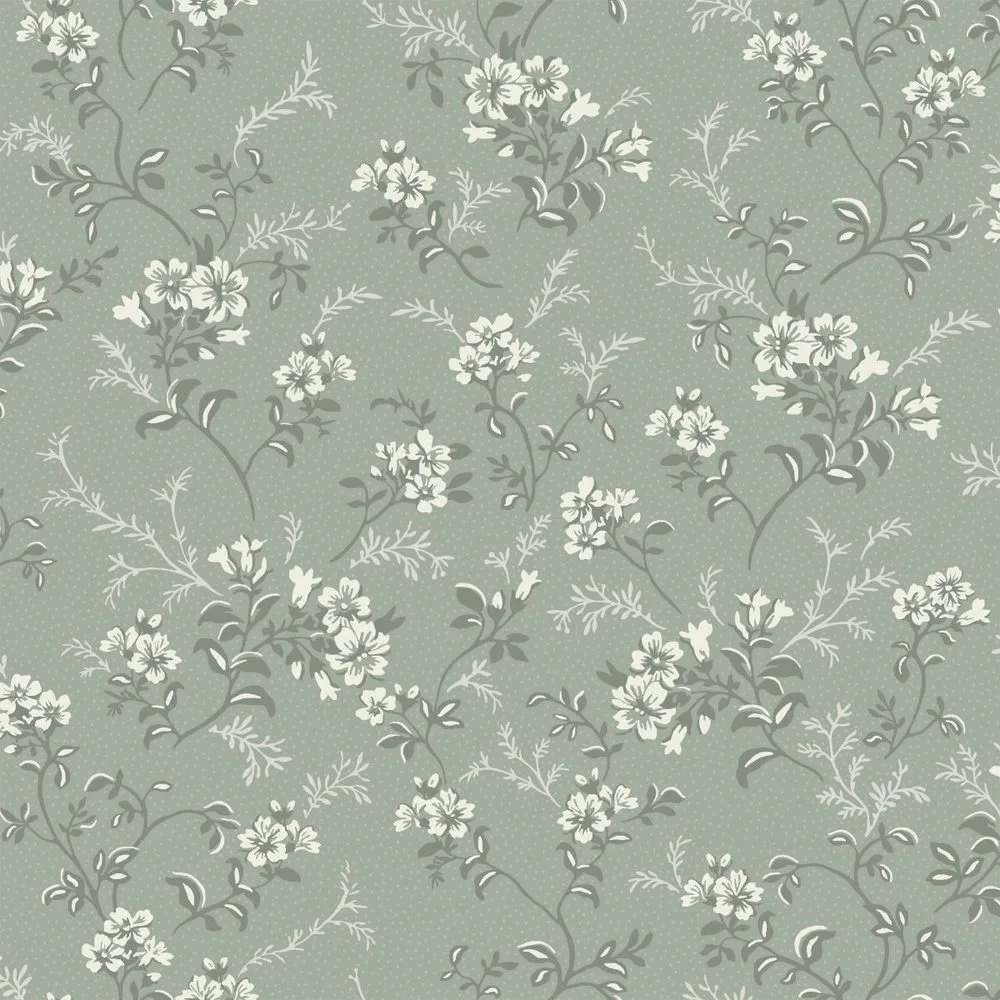 Tapet Duro Flora Sonja 536-04 QuickUp, Mönstrad Grön