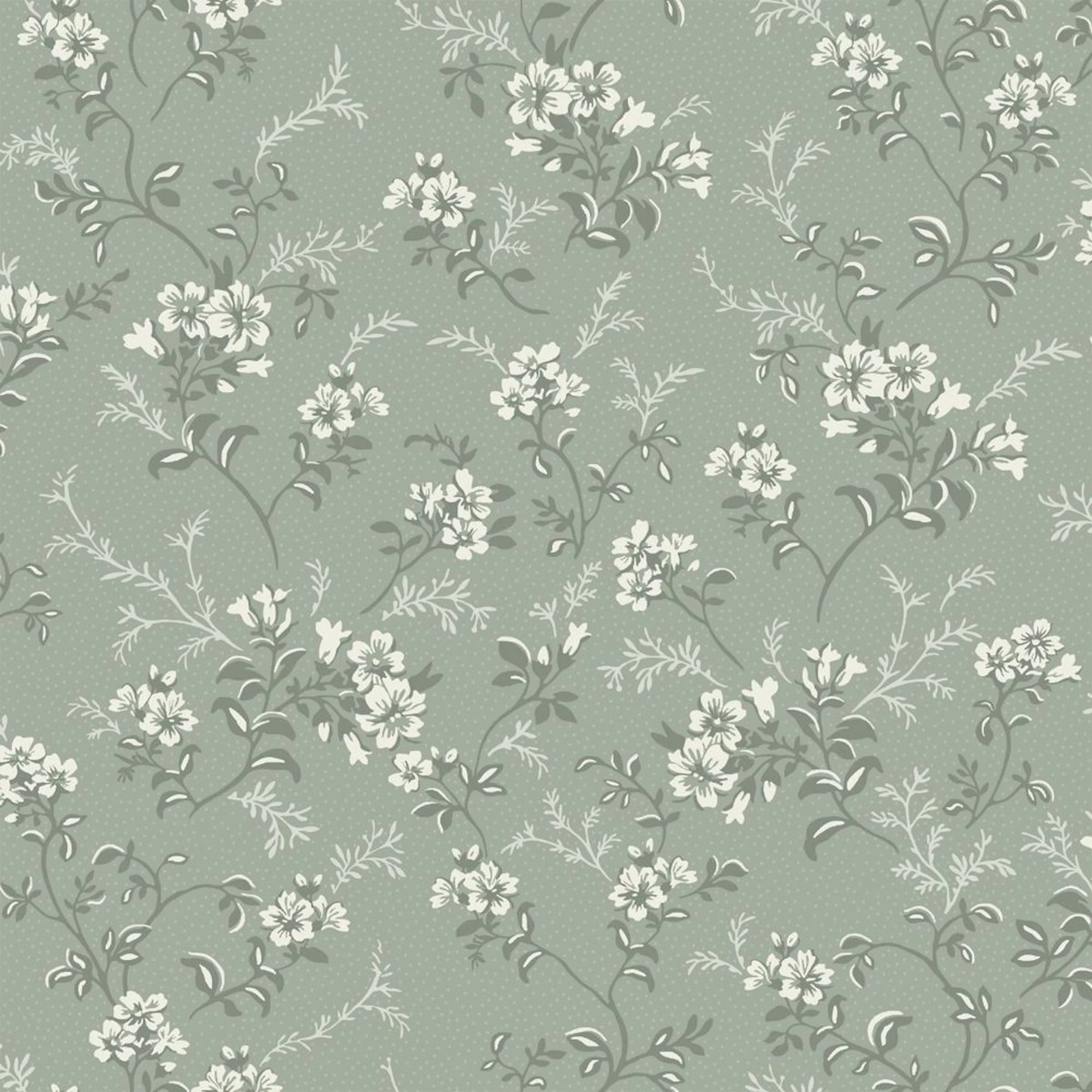 Tapet Duro Flora Sonja 536-04 QuickUp, Mönstrad Grön
