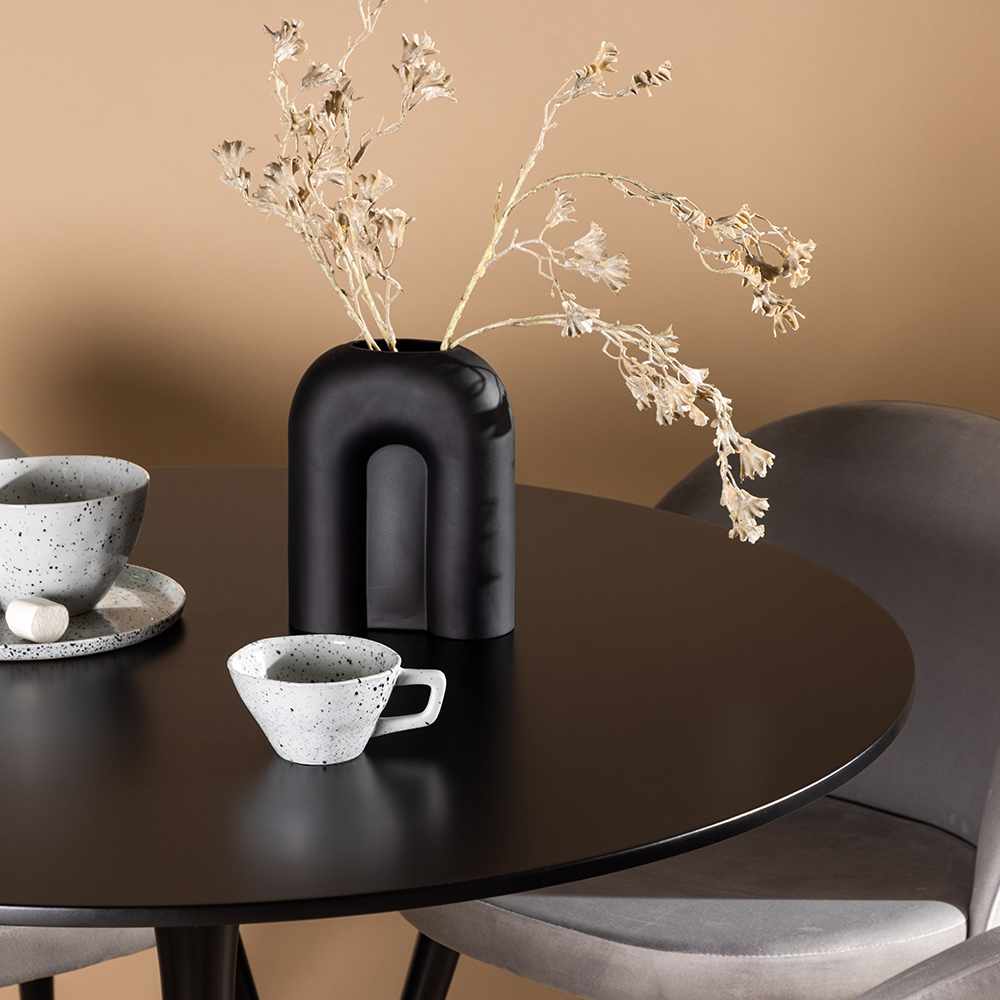 Matgrupp Venture Home Glade Ø 100 cm med 4 Velvet Stolar