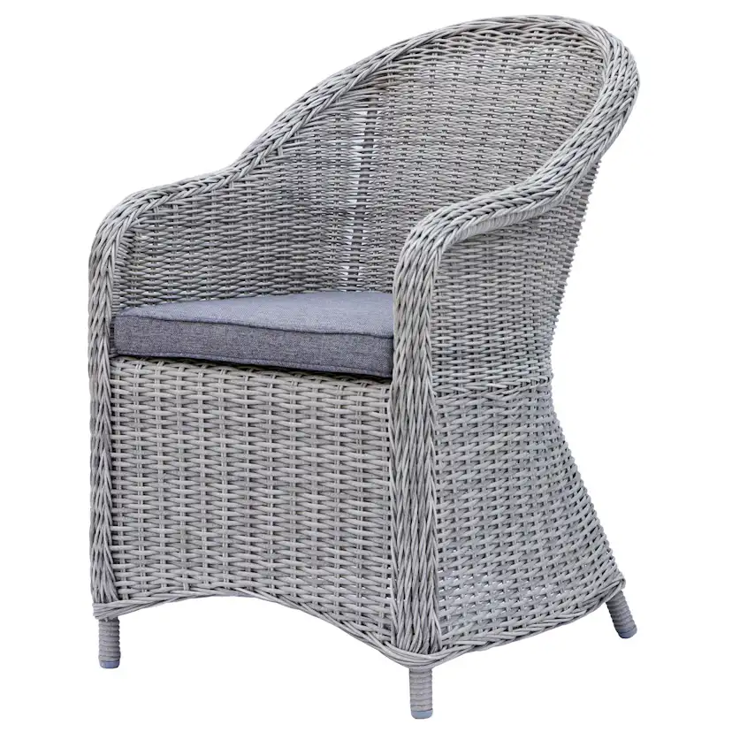Matgrupp Utomhus Baltic Garden 190 cm bord & 6 Belize grå stolar