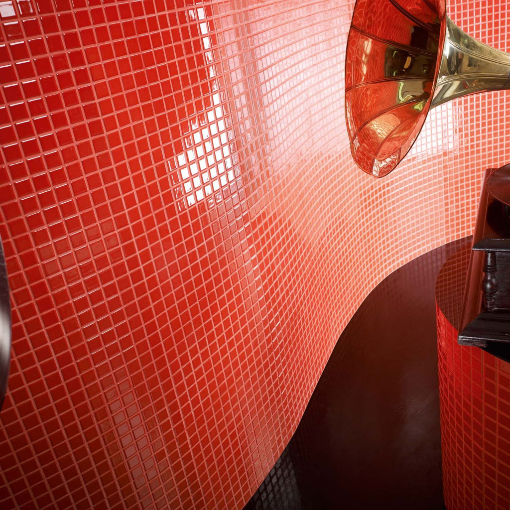 Mosaik Arredo Palette Red 2,5x2,5 Röd cm