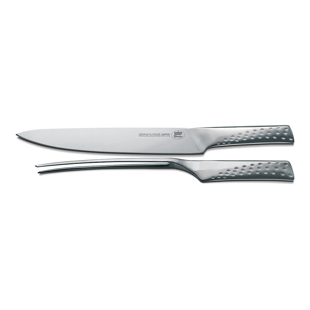 Förskärarset Weber Style Rostfritt Stål Kniv & Gaffel