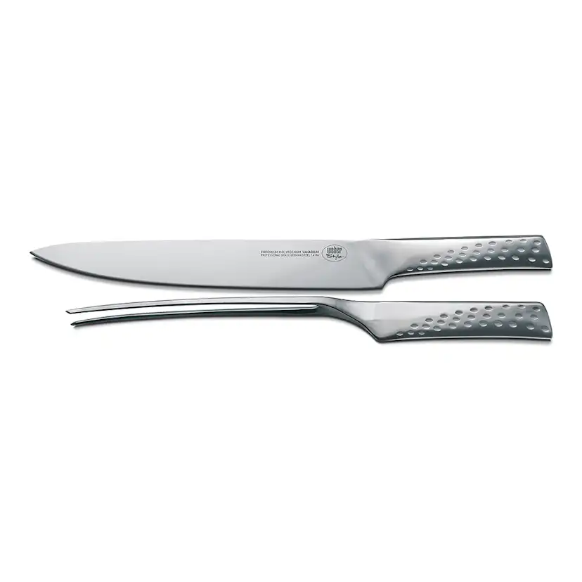 Förskärarset Weber Style Rostfritt Stål Kniv & Gaffel