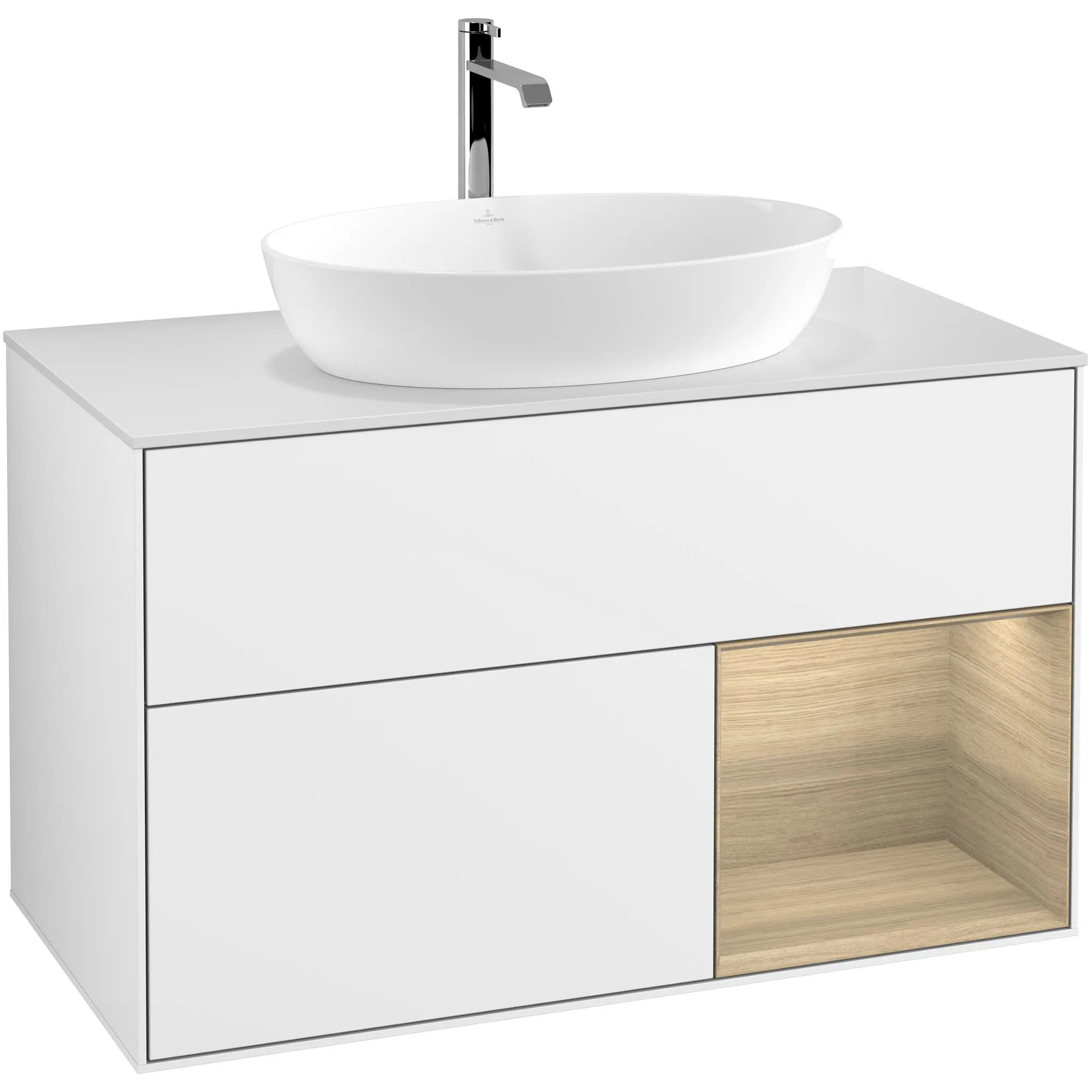 Tvättställsskåp Villeroy & Boch Finion med 2 Lådor Hylla och Bänkskiva för Fristående Tvättställ från Artis & Collaro