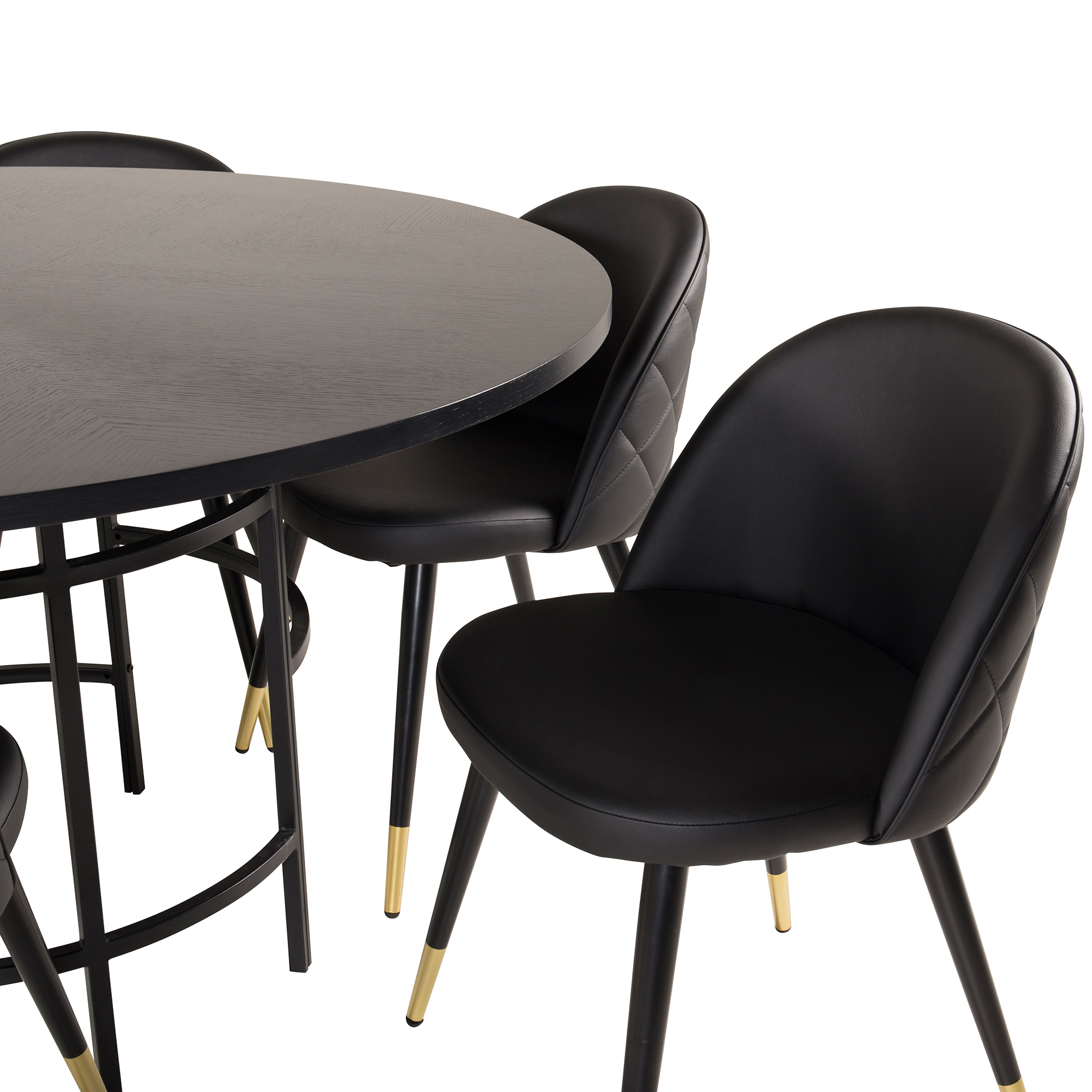 Matgrupp furniture/fashion Copenhagen med 6 Valentina Konstläder Stolar