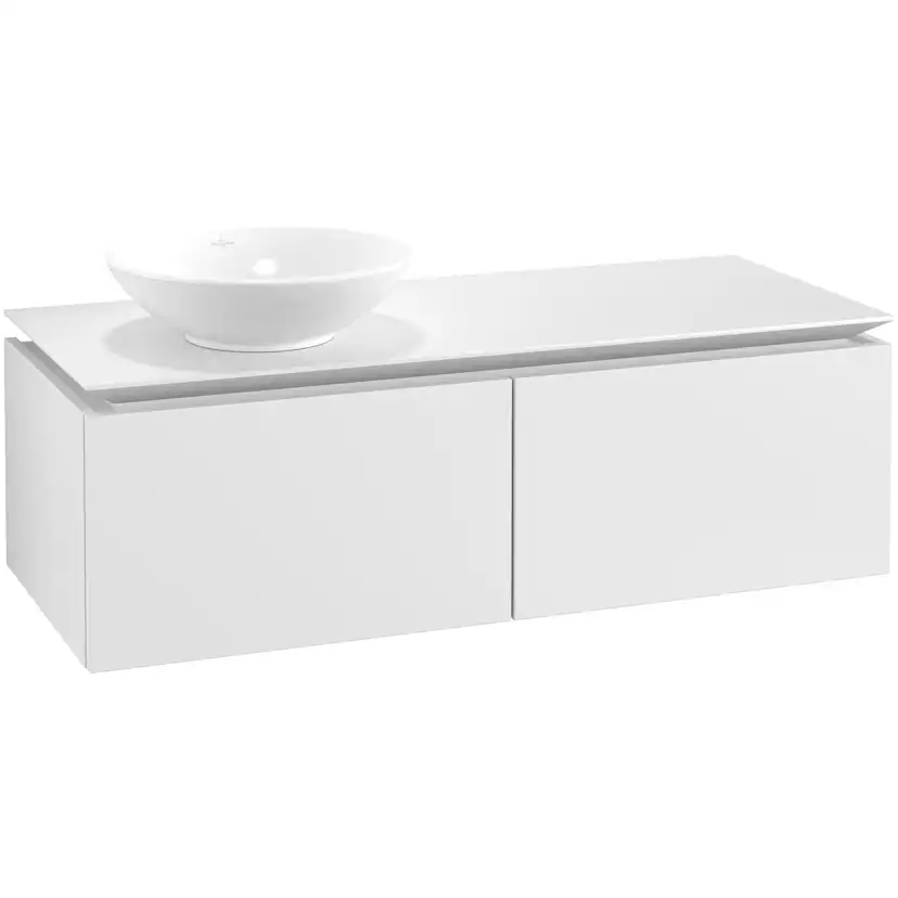 Tvättställsskåp Villeroy & Boch Legato Kompakt 1200 med 2 Lådor för Ocentrerat Ytmonterat Tvättställ