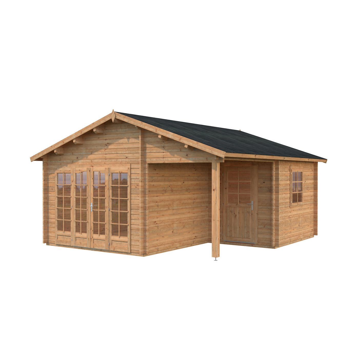 Irene/Roger 21,9+5,2 m2 kit Brun dippad