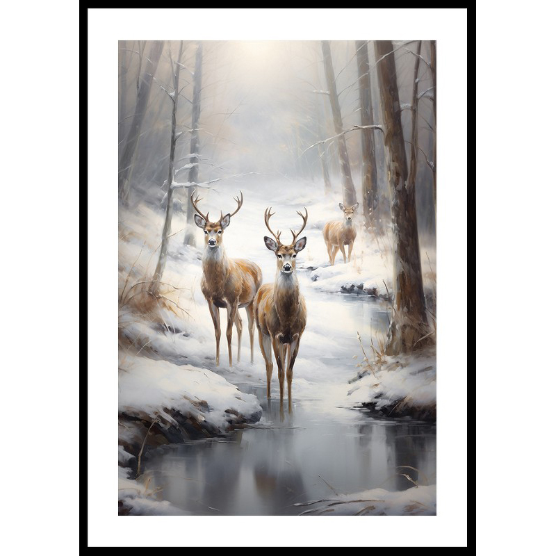 Roe Deer In Winter No1 30x40 30x40 cm