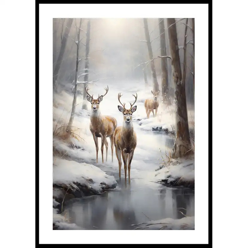 Roe Deer In Winter No1 30x40 30x40 cm