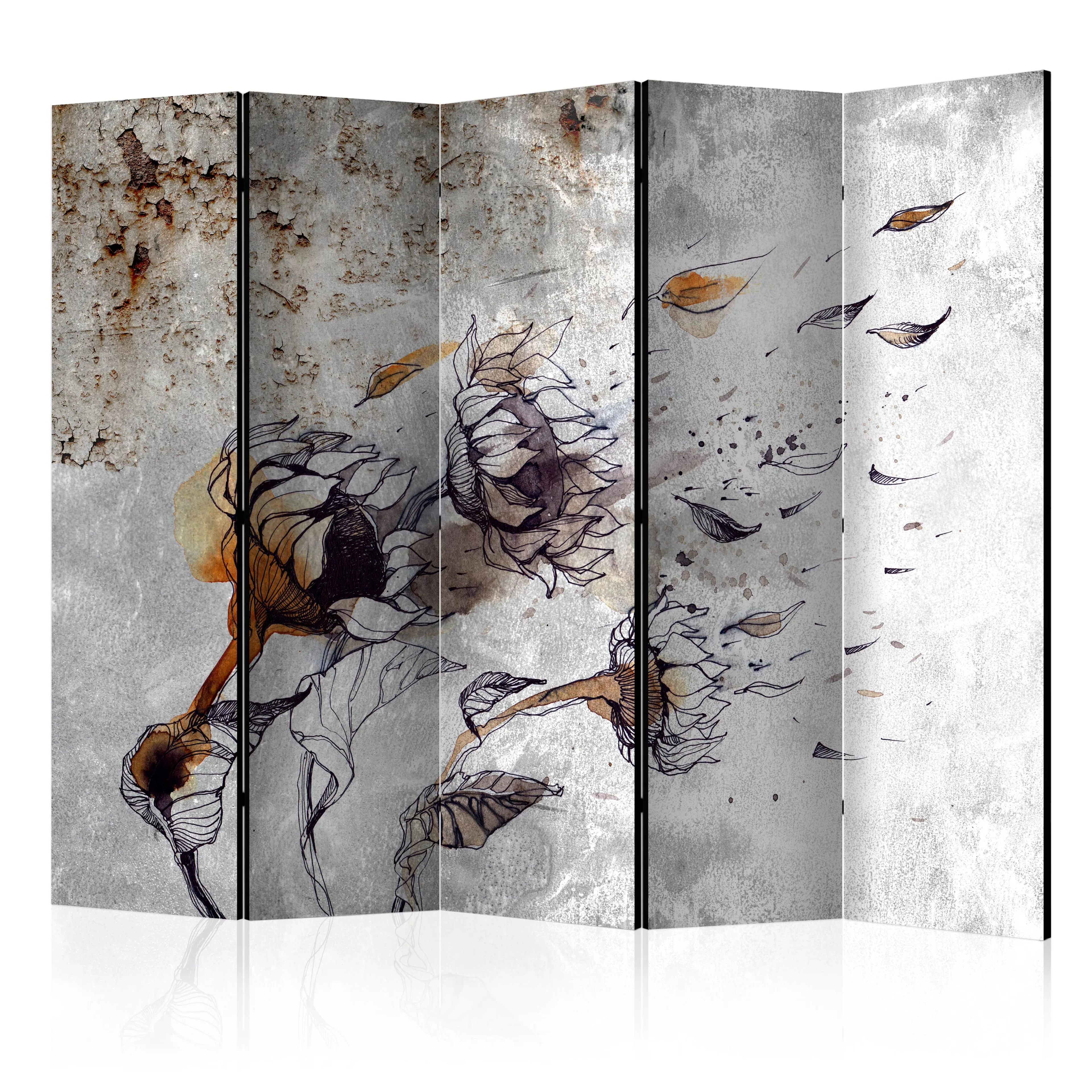 Rumsavdelare Skärmvägg Arkiio Recall Sunflowers II 225x172 cm