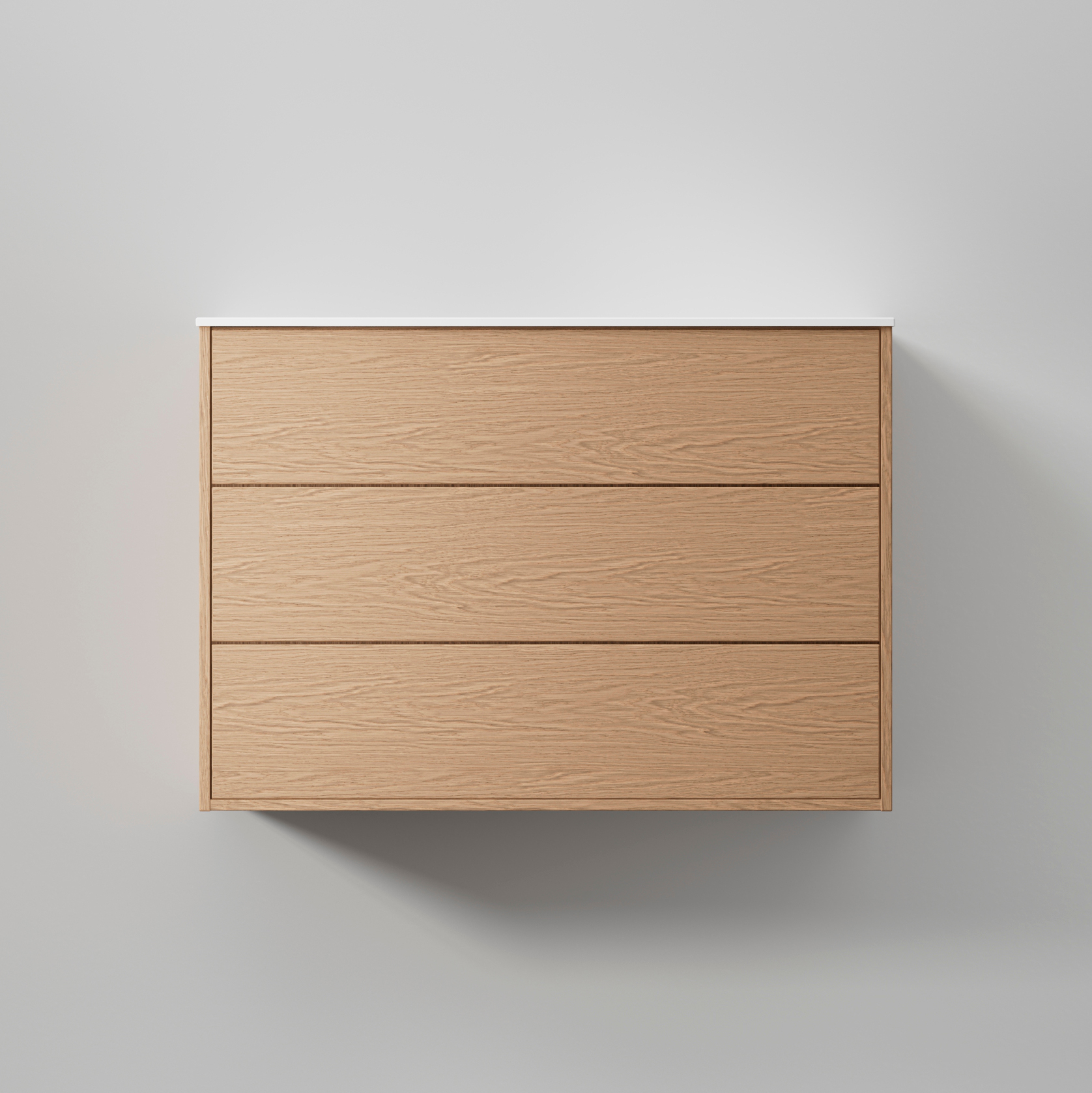 Kommod Terra Solid 100, Natural Oak, 3 Lådor Färg: Natural Oak, Bredd: 1000 mm