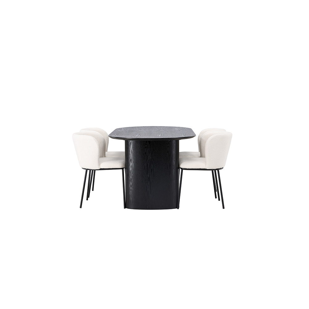 Matgrupp Venture Home Isolde med 4 st Edina stolar