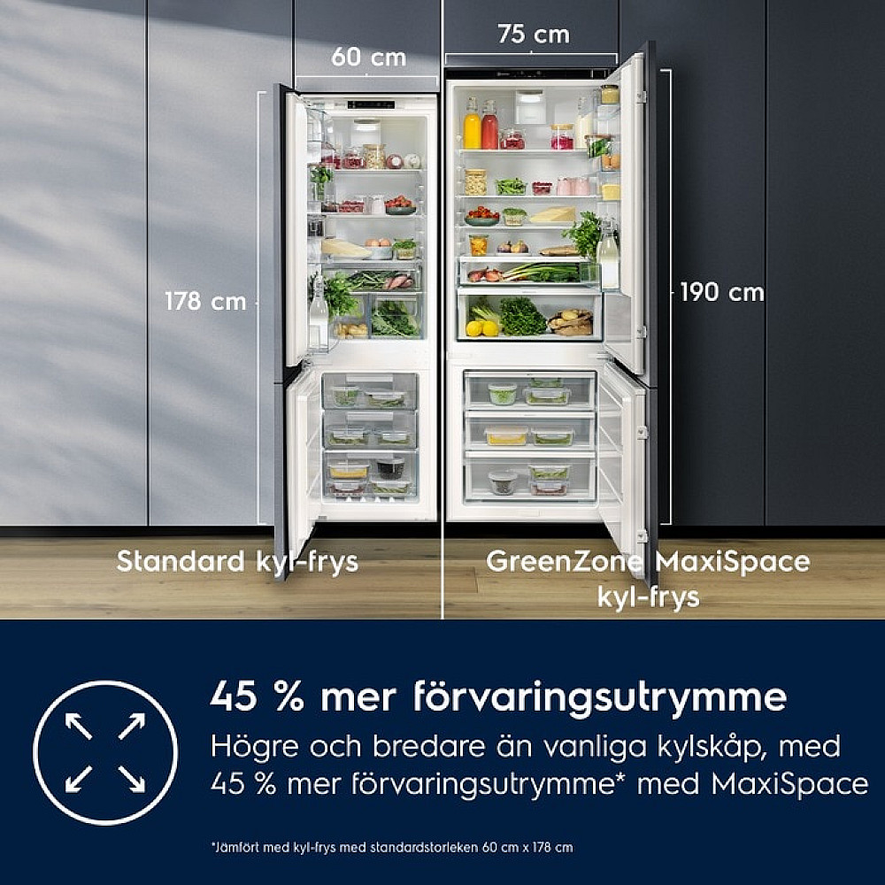 Kombinerad Kyl/Frys Electrolux Serie 700 ENA7TE75S Integrerad