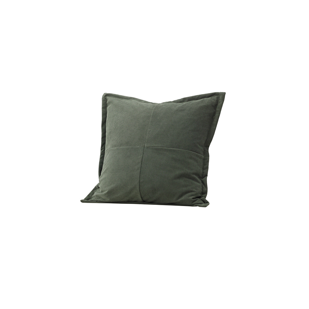 Lykke Cushion Cover Poly embossed velvet - Dark Green Mörkgrön