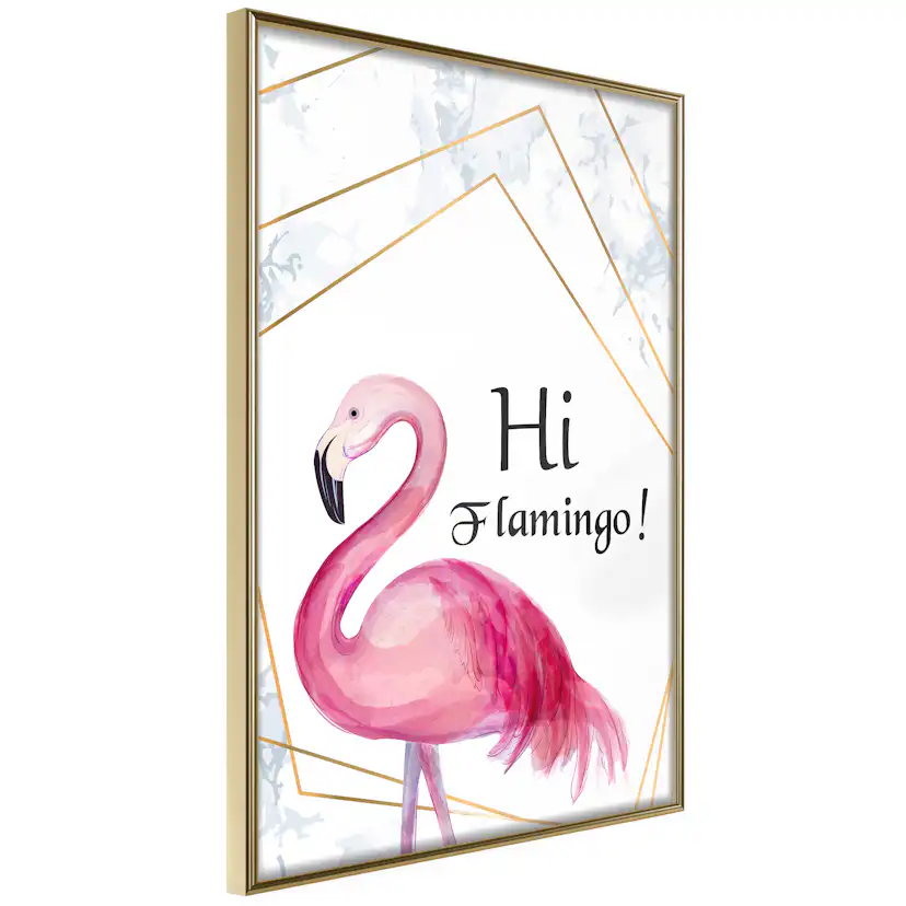 Poster Artgeist Affisch Hi Flamingo!