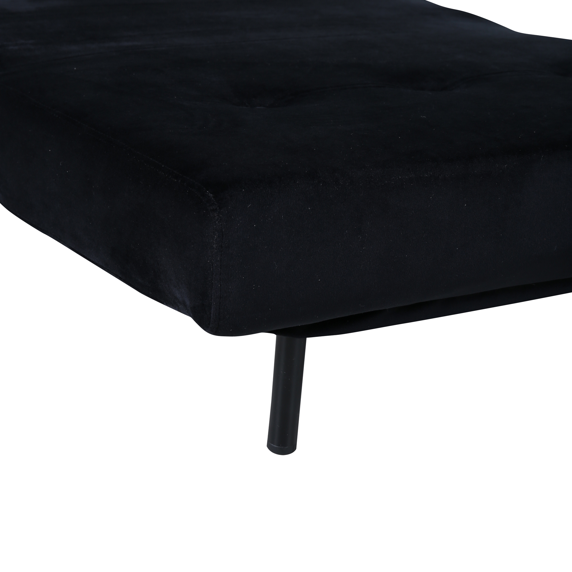 Vicky Folding Bed Single - Black / Black Velvet Svart