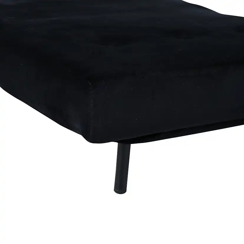 Vicky Folding Bed Single - Black / Black Velvet Svart