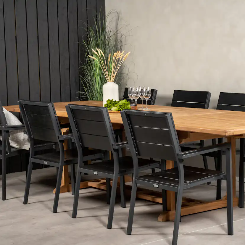 Matgrupp Venture Home Kiara 195/295 med 8 Lova Stolar