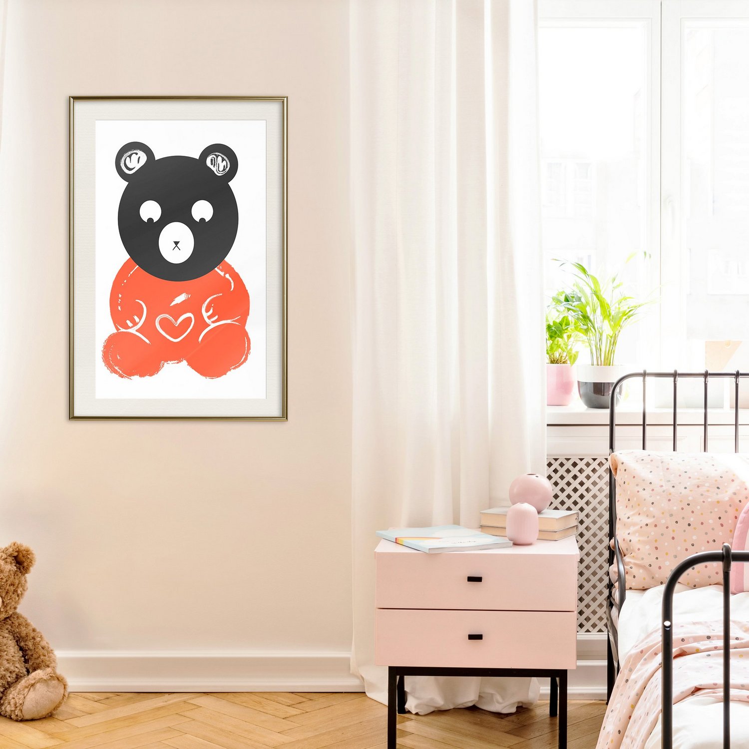 Poster Artgeist Affisch Thoughtful Bear