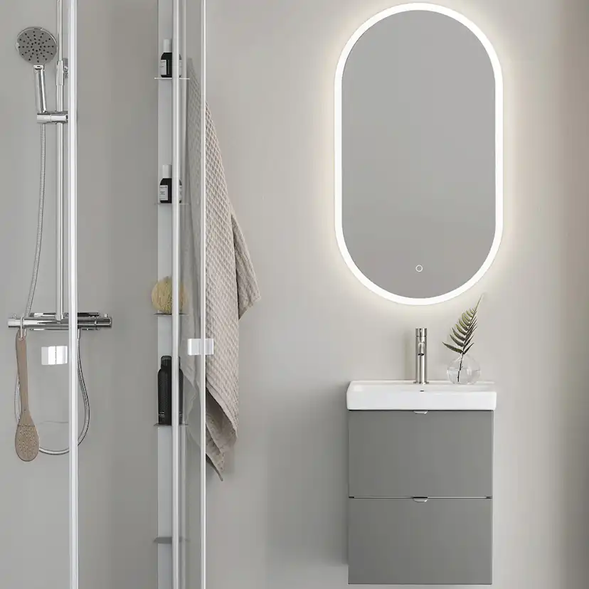 KOMMOD NEAT LÅDOR VARM GRÅ 420 MED TVÄTTSTÄLL B: 420 mm, Varmgrå