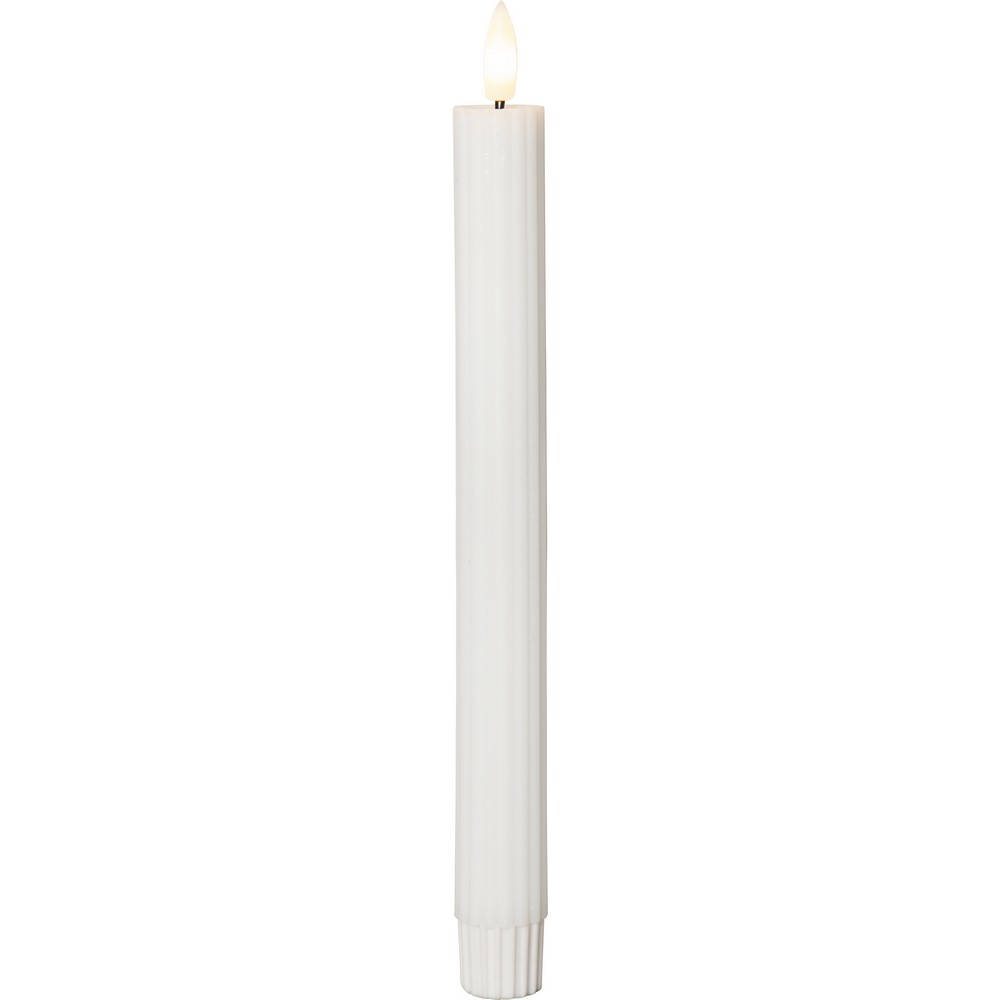 LEDAntikljus2p Flamme Stripe Vit